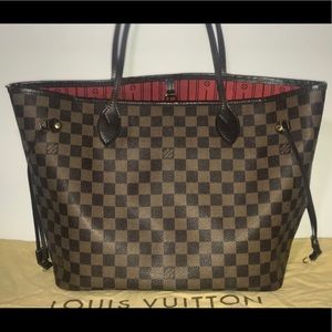 Authentic Louis Vuitton damier ebene Neverfull mm
